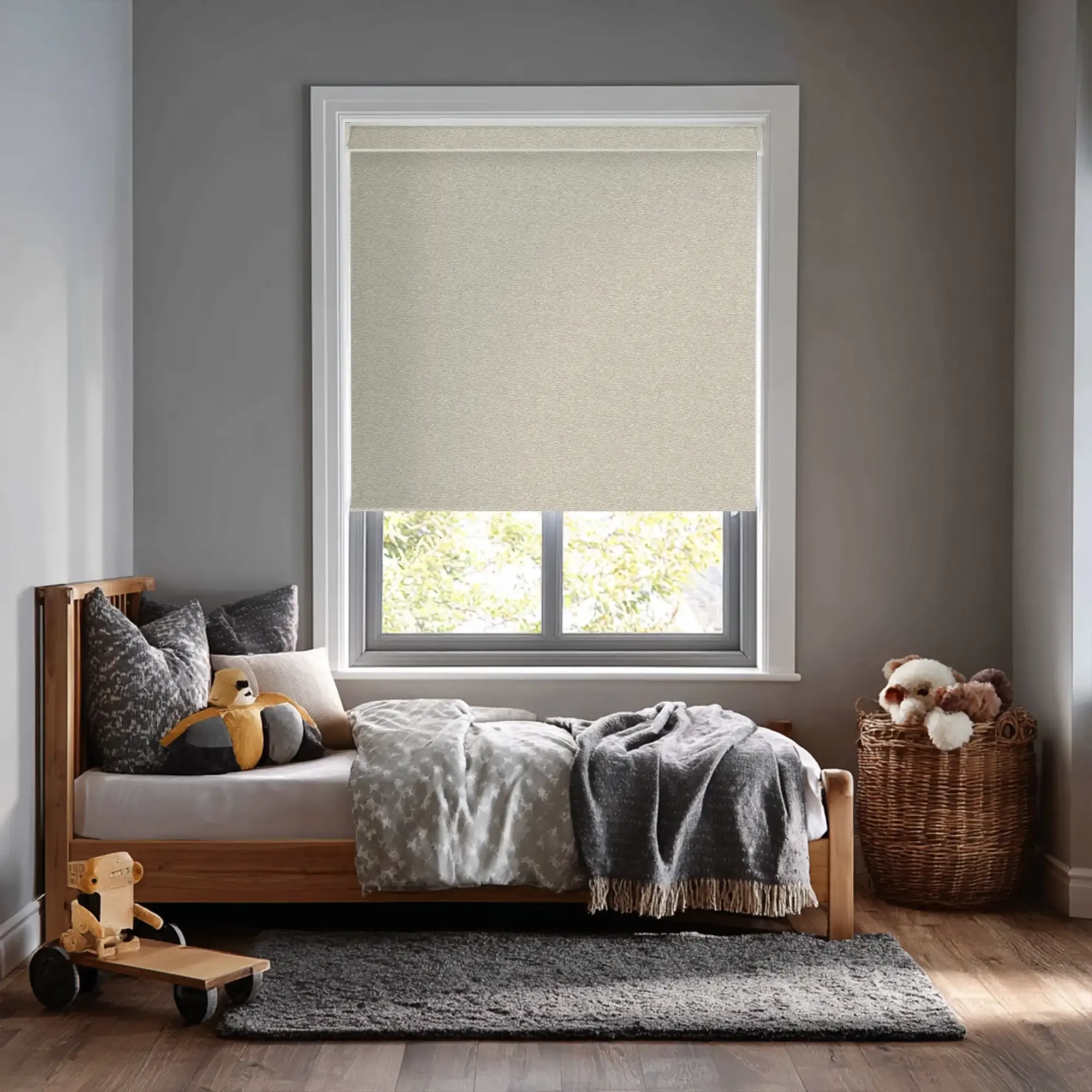 Amsterdam Oatmeal Electric Roller Blind