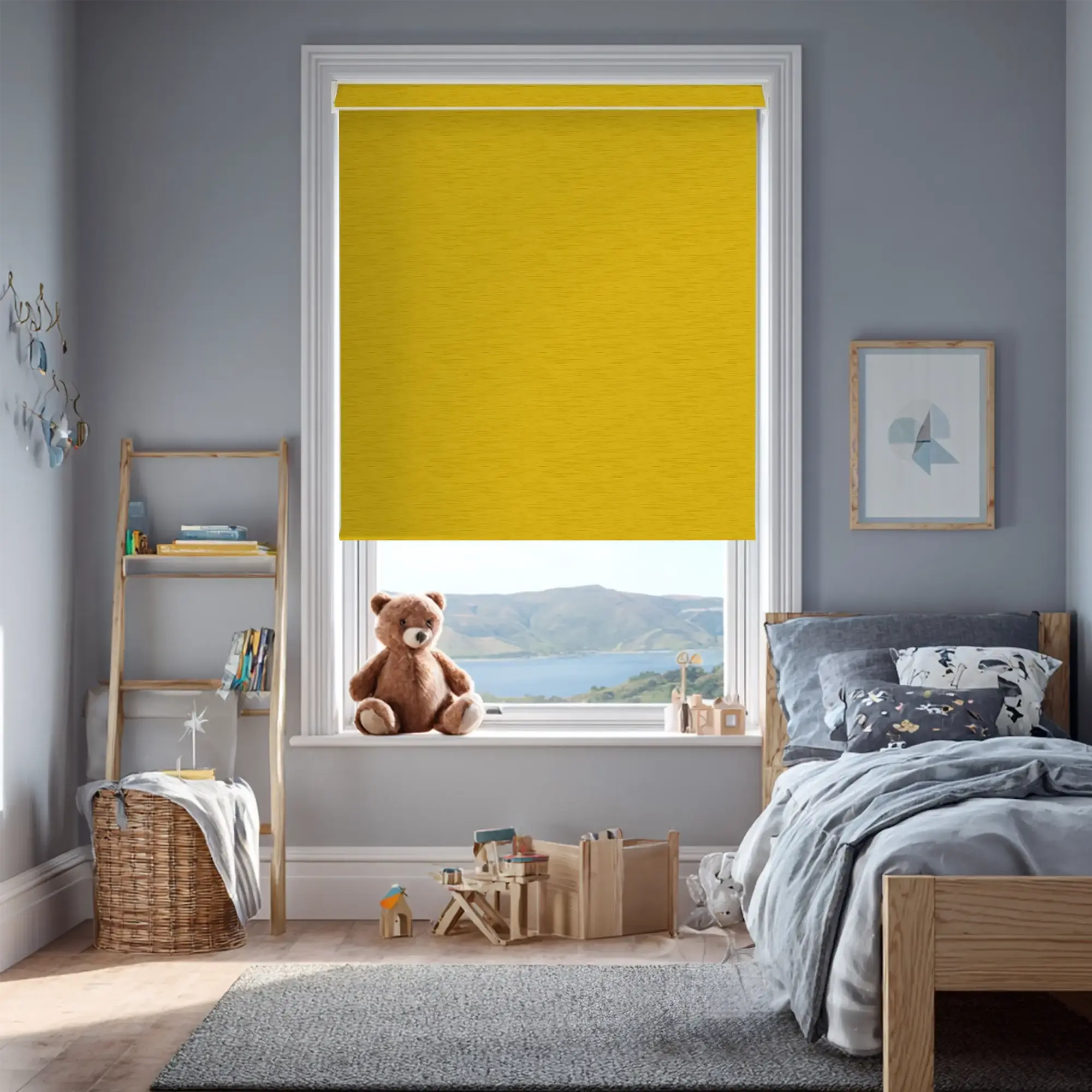 New York Mustard Electric Roller Blind