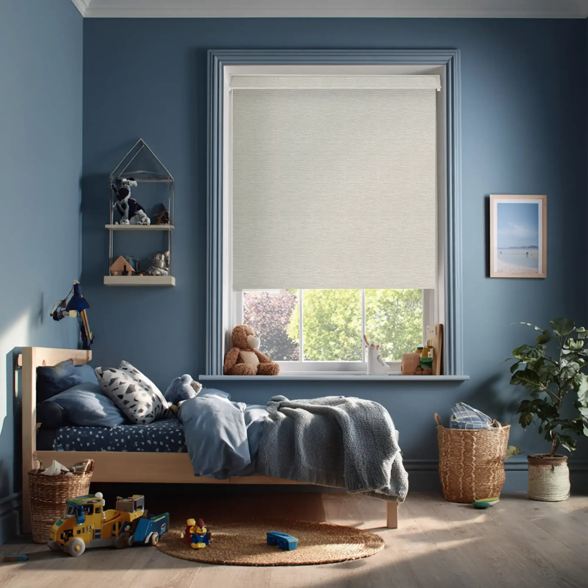 Tokyo Taupe Electric Roller Blind