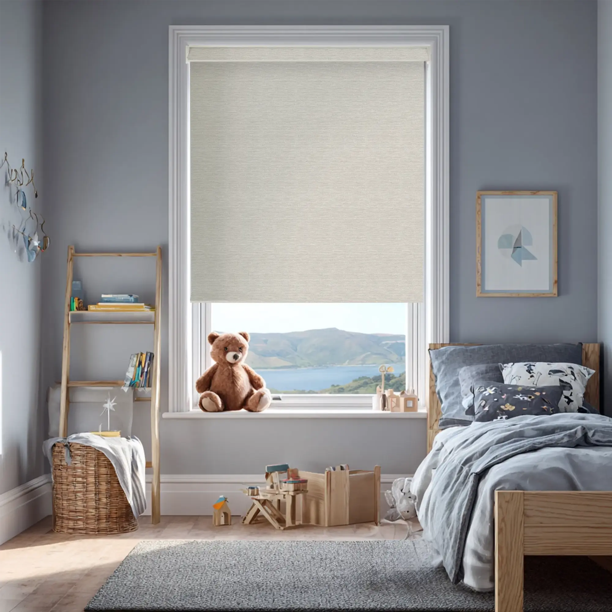 Tokyo Taupe Electric Roller Blind