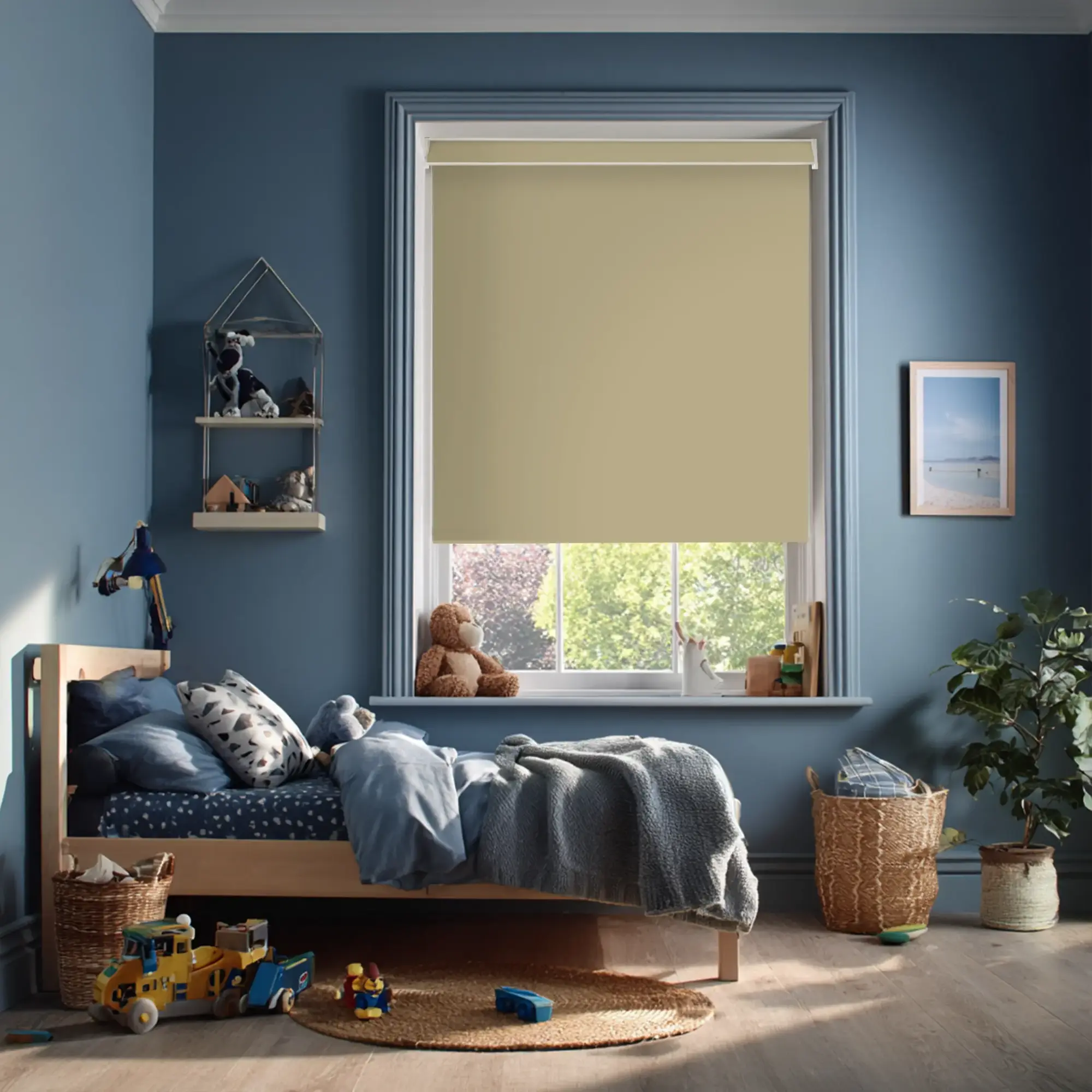 Sand Dune Blackout Electric Roller Blind