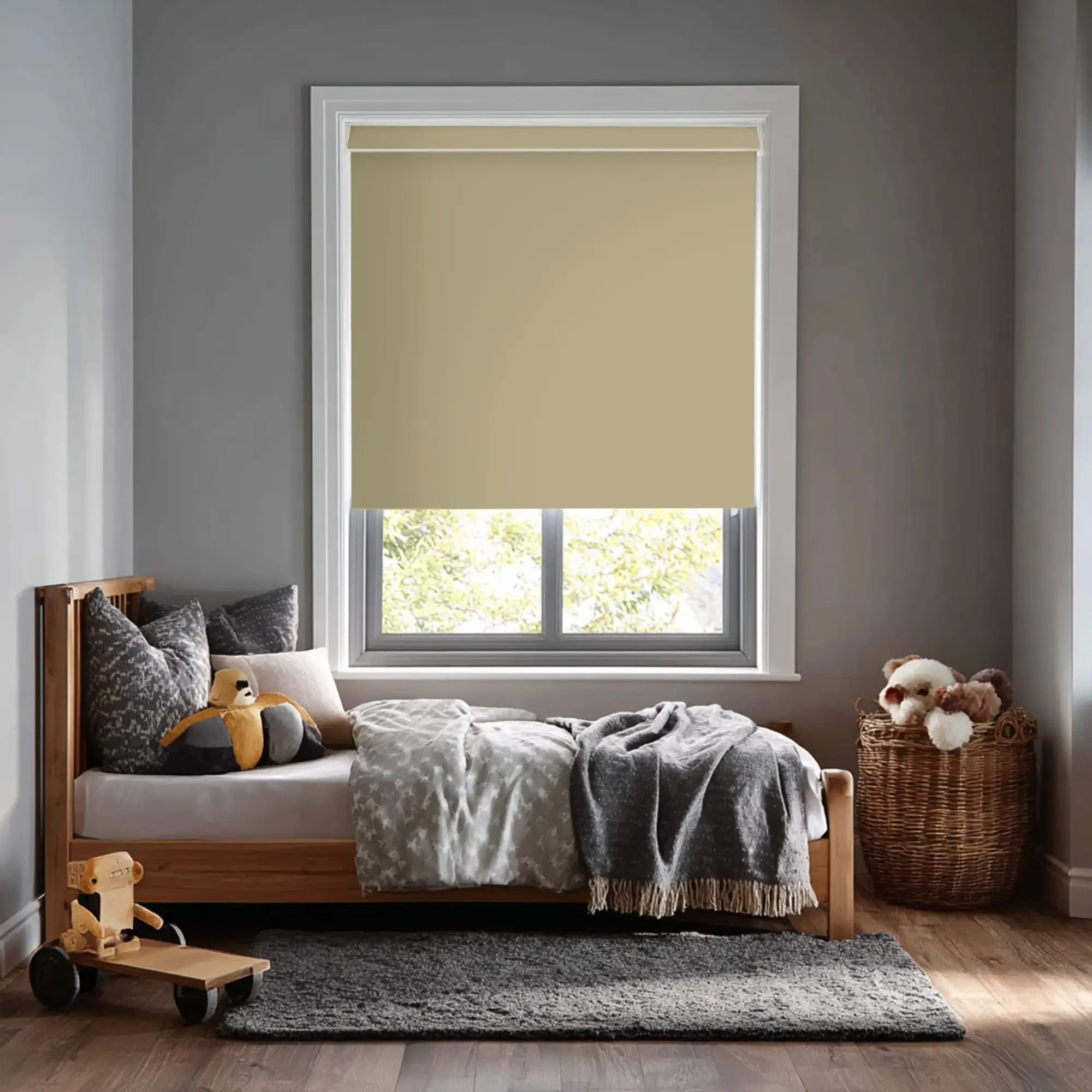 Sand Dune Blackout Electric Roller Blind