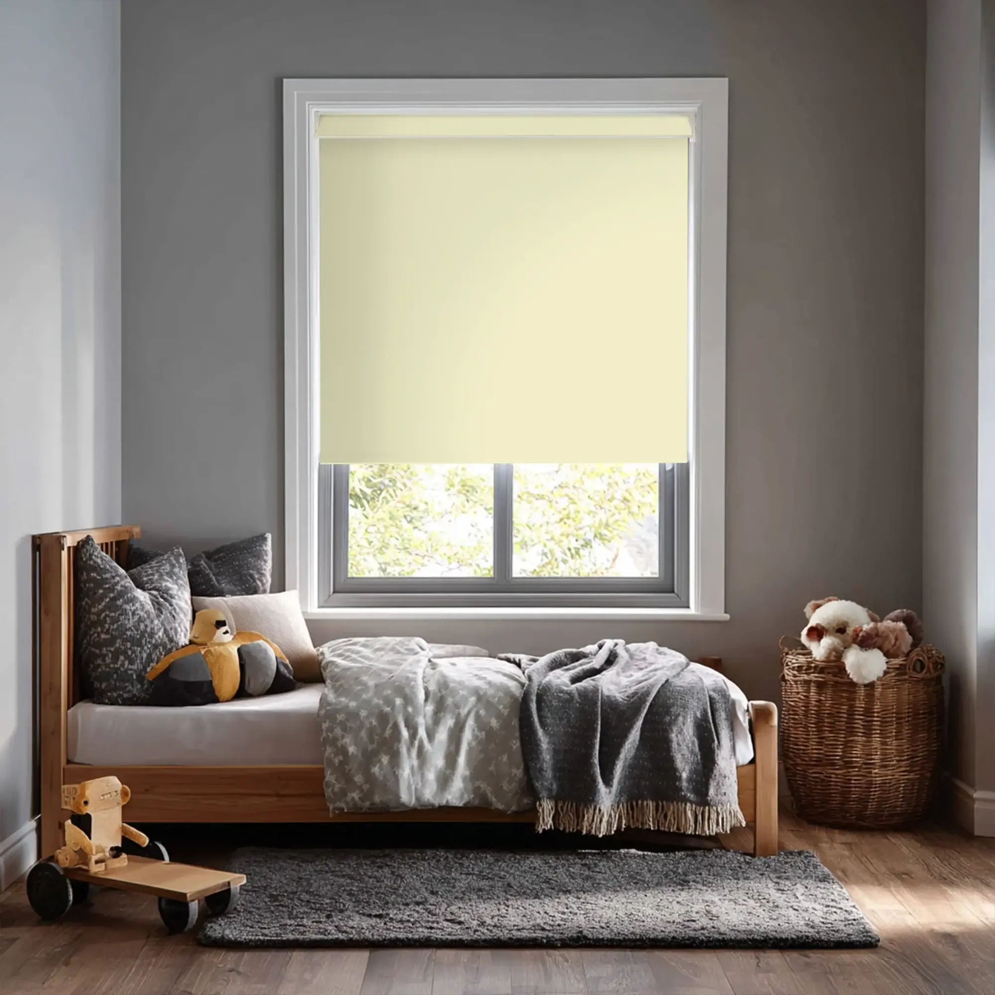 Timeless Cream Blackout Electric Roller Blind