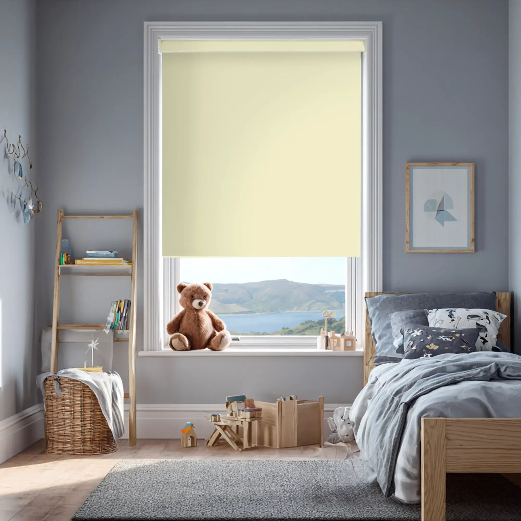 Timeless Cream Blackout Electric Roller Blind