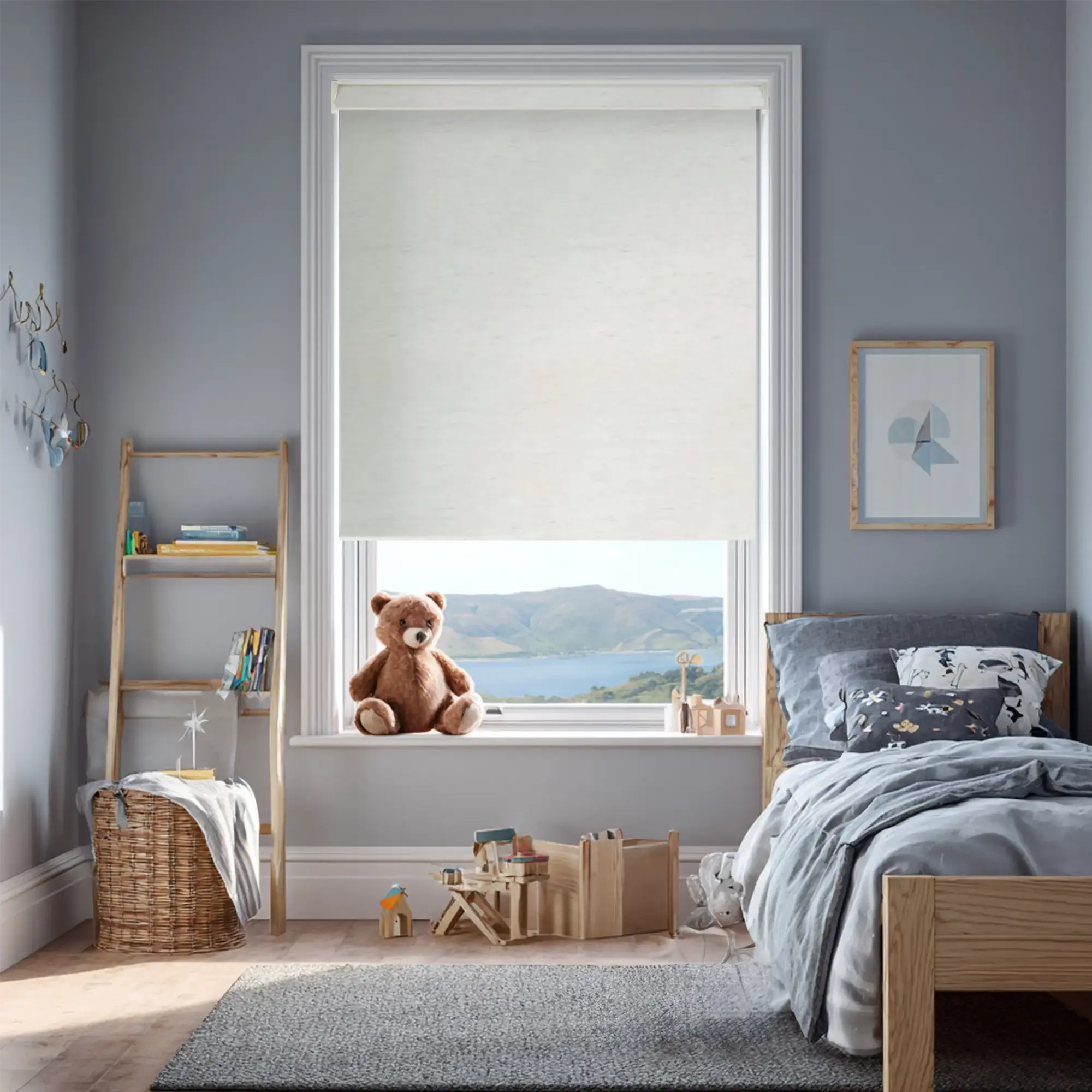 Linen Blackout Electric Roller Blind