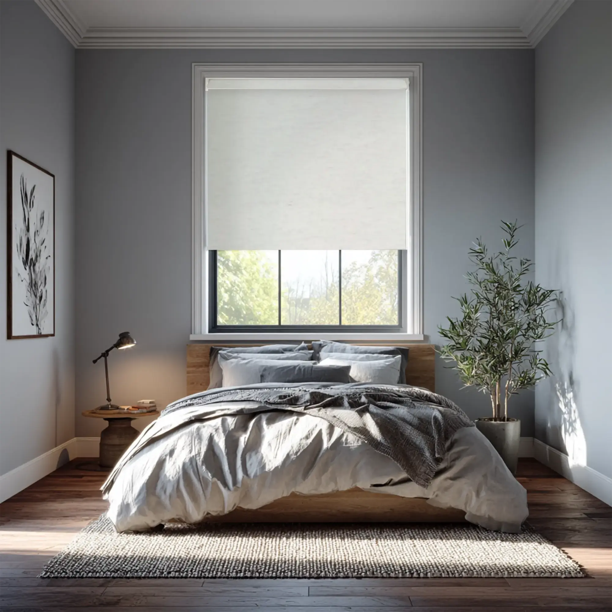 Linen Blackout Electric Roller Blind