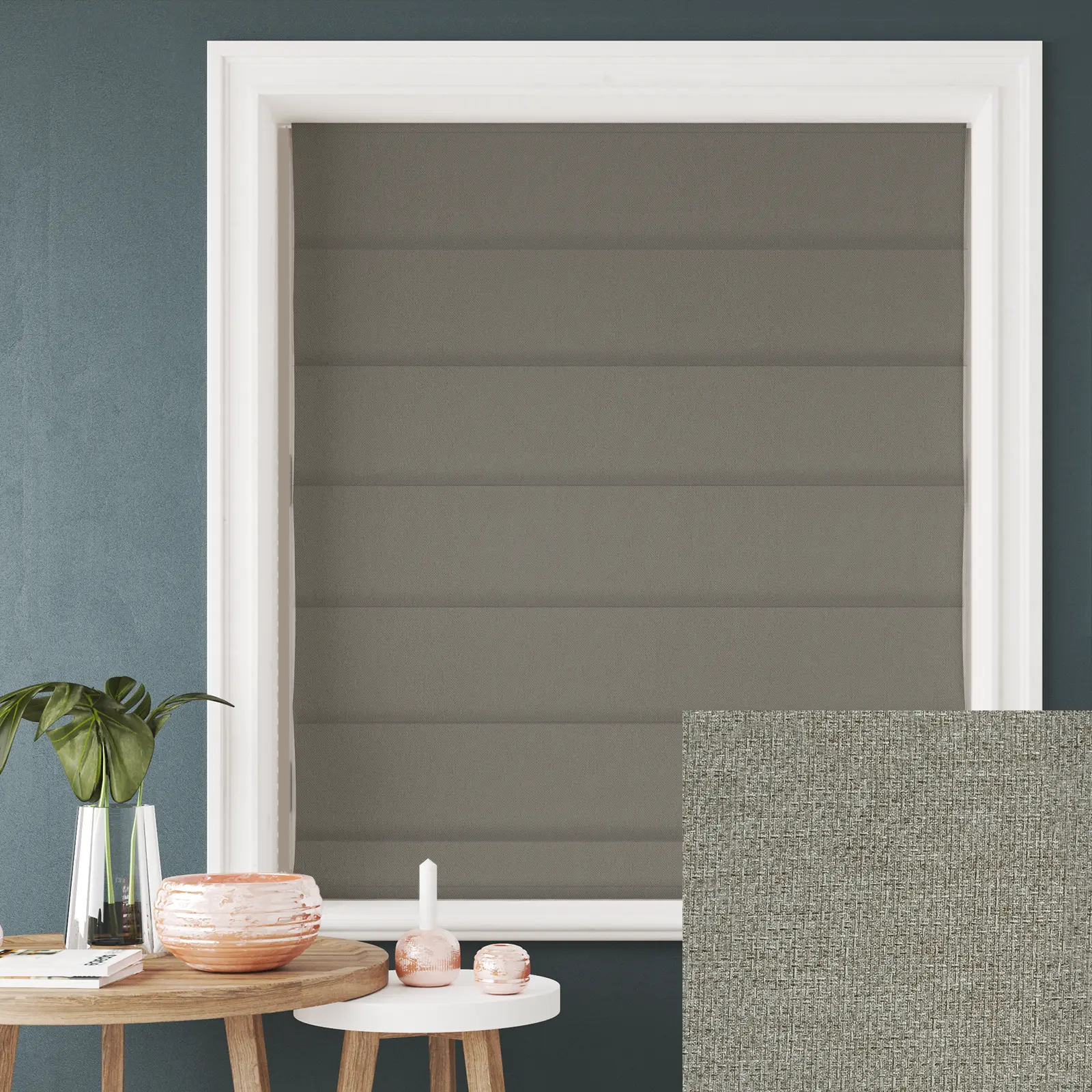 Hampton Rockpool Blackout Electric Roman Blind