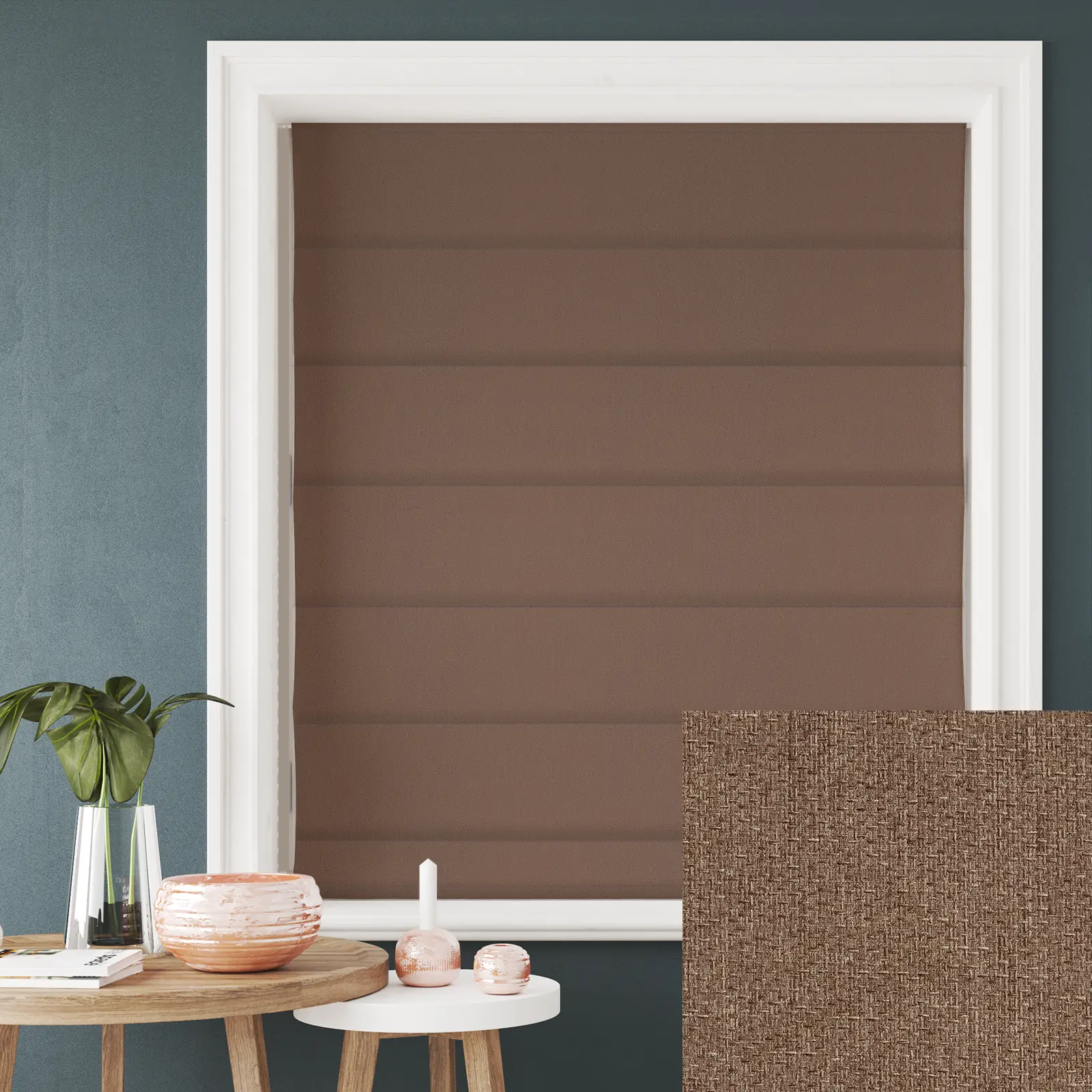 Hampton Noisette Blackout Electric Roman Blind