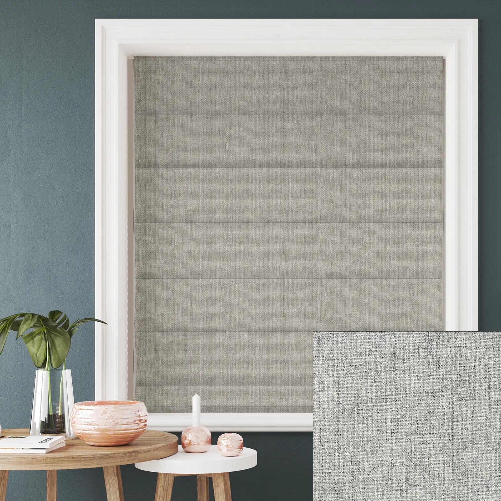 Opulence Pebbledash Blackout Electric Roman Blind