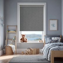 Denim Grey Electric Roller Blind