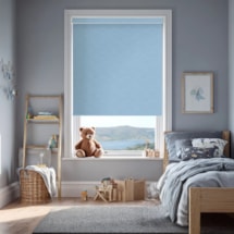 New York Cornflower Blue Electric Roller Blind