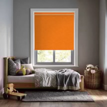 New York Tangerine Orange Electric Roller Blind