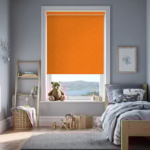 New York Tangerine Orange Electric Roller Blind