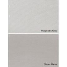 Blackout Magnetic Grey and Sheer Metal Electric Double Roller Blind