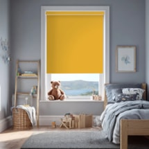 Buttercup Yellow Blackout Electric Roller Blind