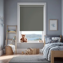 Elephant Grey Blackout Electric Roller Blind
