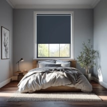Indigo Blue Blackout Electric Roller Blind