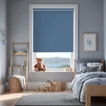 Santorini Blue Blackout Electric Roller Blind