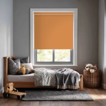 Soft Orange Blackout Electric Roller Blind