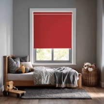 True Red Blackout Electric Roller Blind