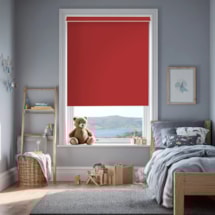 True Red Blackout Electric Roller Blind