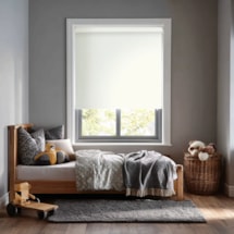 Winter White Blackout Electric Roller Blind