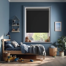 Black Blackout Electric Roller Blind