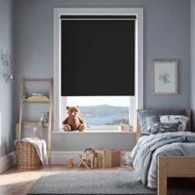 Black Blackout Electric Roller Blind