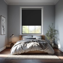 Black Blackout Electric Roller Blind