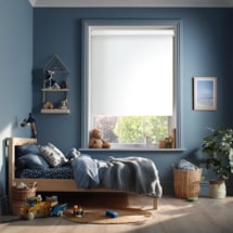 Bright White Blackout Electric Roller Blind
