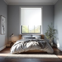 Bright White Blackout Electric Roller Blind