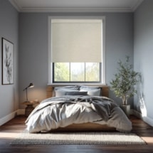 Grey Linen Blackout Electric Roller Blind