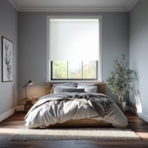 White Blackout Electric Roller Blind