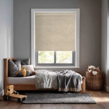 Linen Beige Blackout Electric Roller Blind