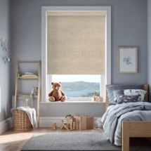 Linen Beige Blackout Electric Roller Blind