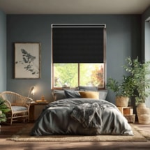 Linen Black Blackout Electric Roller Blind