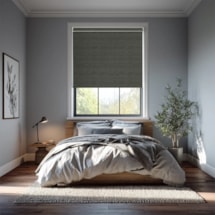 Linen Charcoal Blackout Electric Roller Blind
