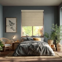 Linen Taupe Blackout Electric Roller Blind