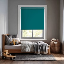 Tiki Teal Blackout Electric Roller Blind