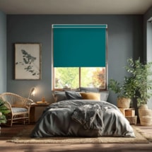 Tiki Teal Blackout Electric Roller Blind