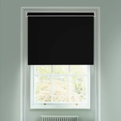 Black Blackout Electric Roller Blind