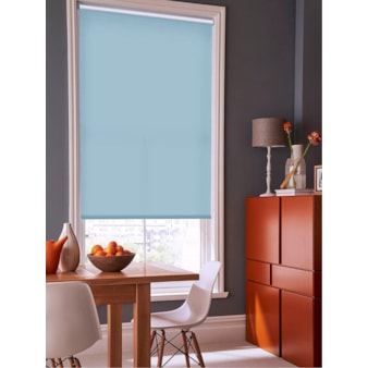 Flax Blue Daylight Electric Roller Blind