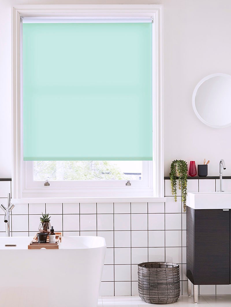 Mint Cream Daylight Electric Roller Blind
