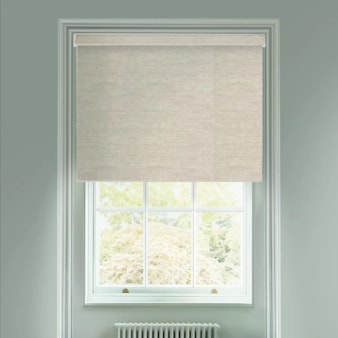 Grey Linen Blackout Electric Roller Blind Grey Linen Blackout Electric Roller Blind