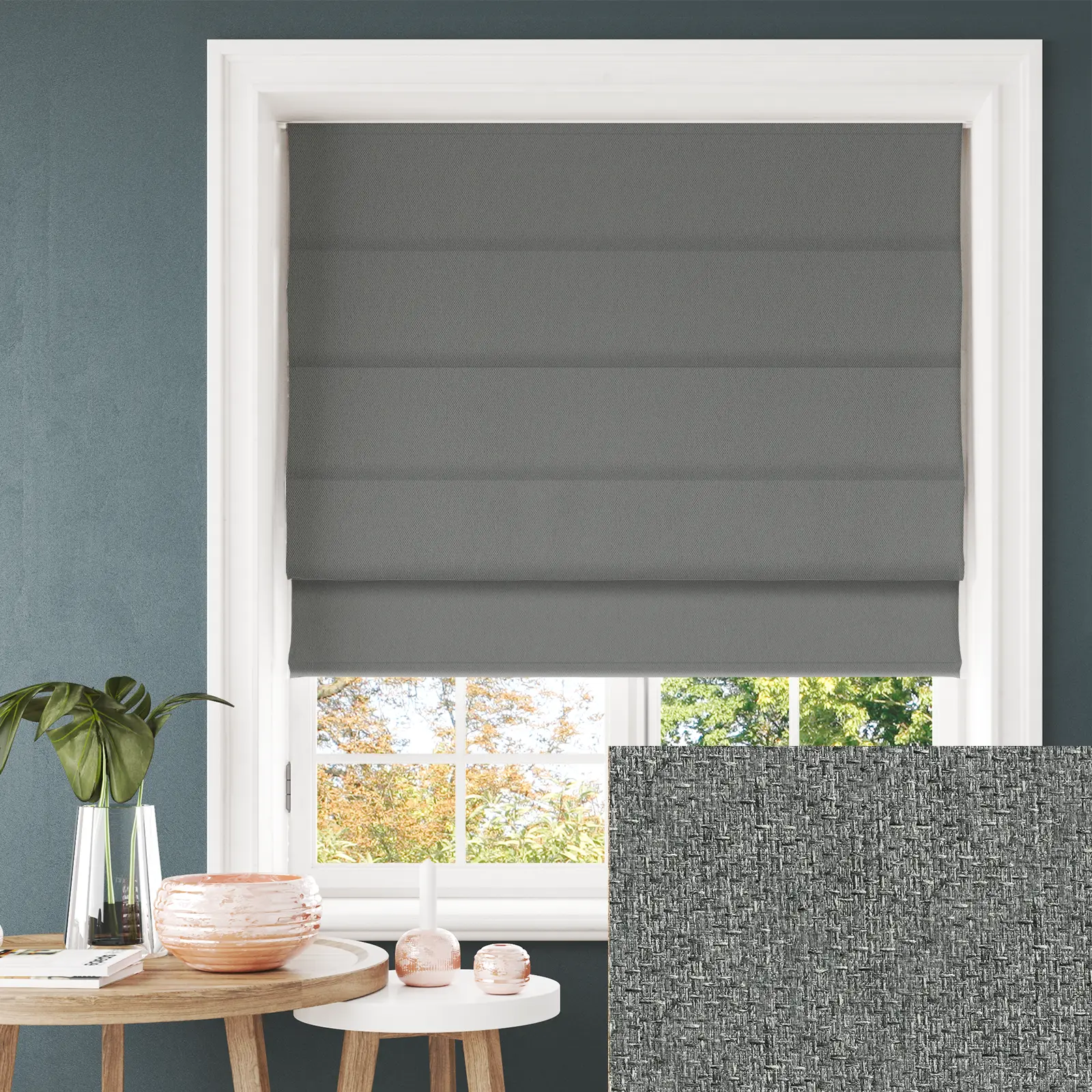 Hampton Armour Blackout Electric Roman Blind