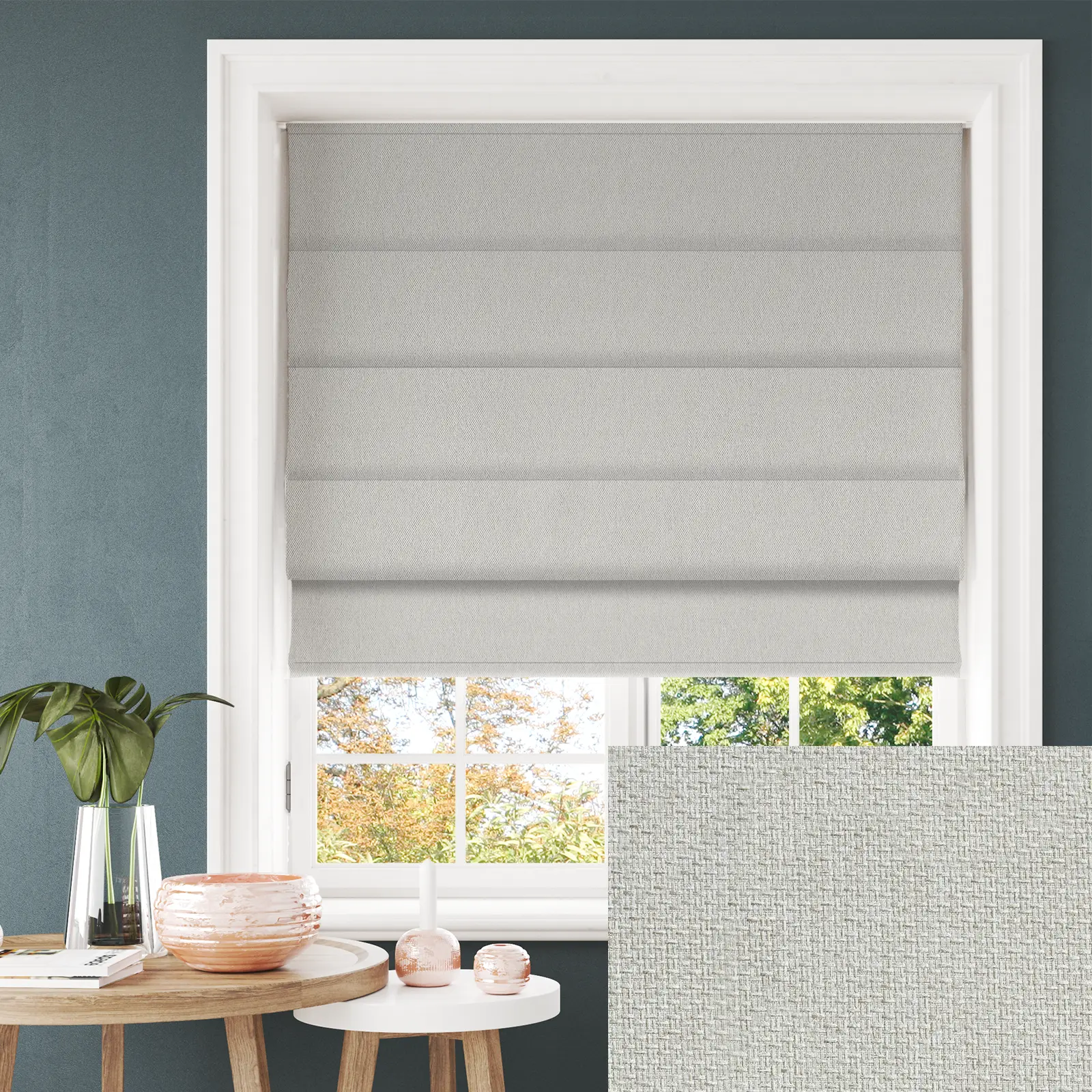 Hampton Quicksilver Blackout Electric Roman Blind
