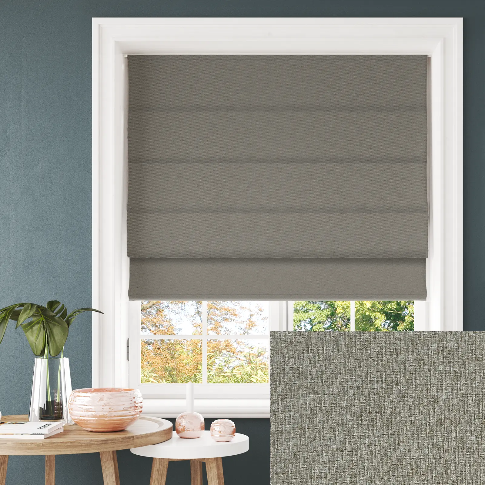 Hampton Rockpool Blackout Electric Roman Blind