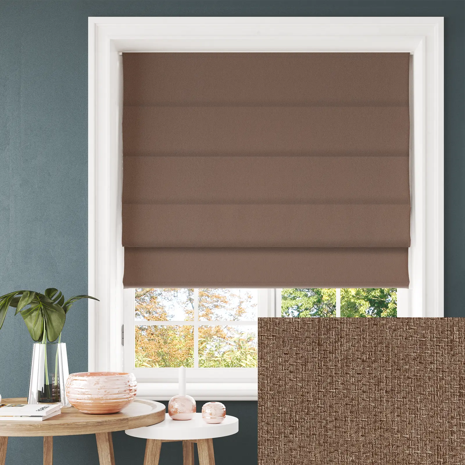 Hampton Noisette Blackout Electric Roman Blind