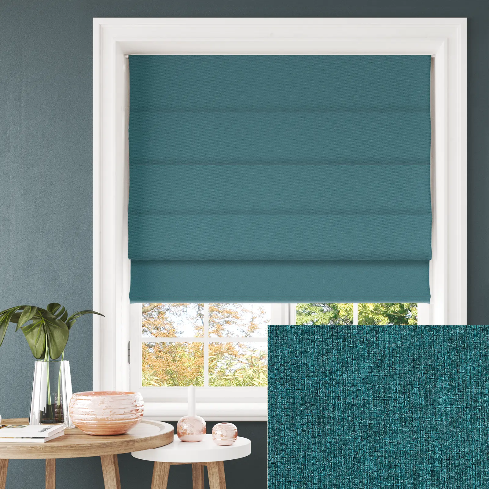Hampton Poseidon Blackout Electric Roman Blind