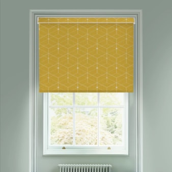 Illusion Yellow Electric Roller Blind